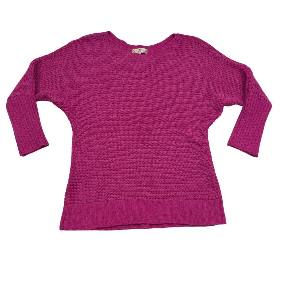 Pink Rose Soft Comfy Boat Neck Dolman Sleeve Pullover Sweater Women's Size Large